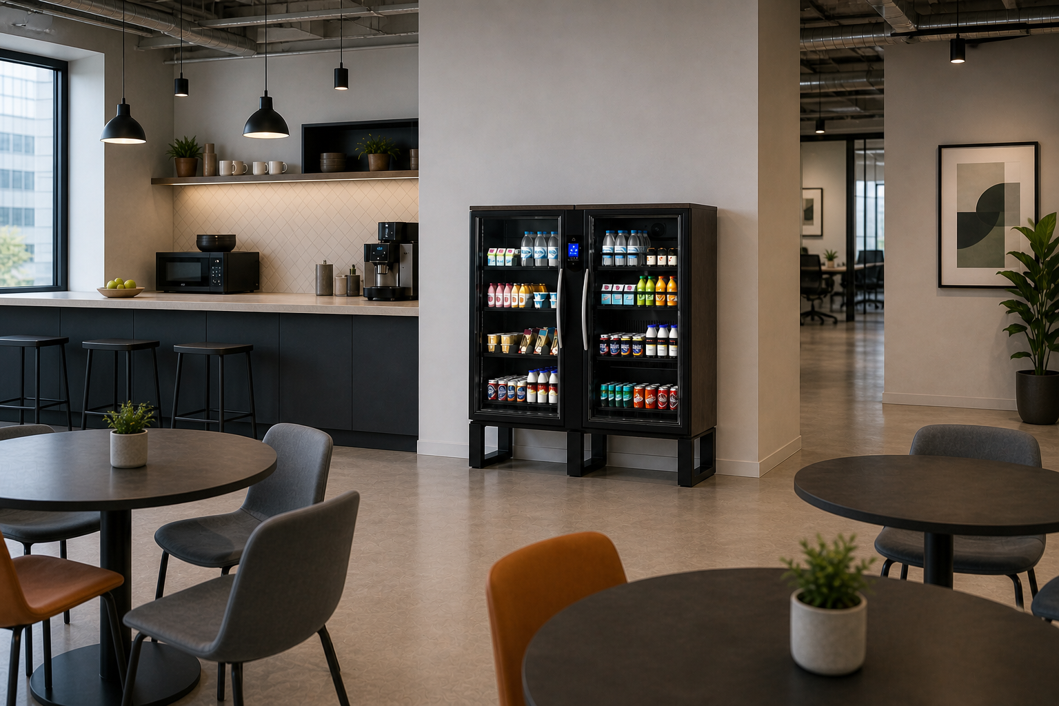 Combo SmartCooler self-checkout market cabinet